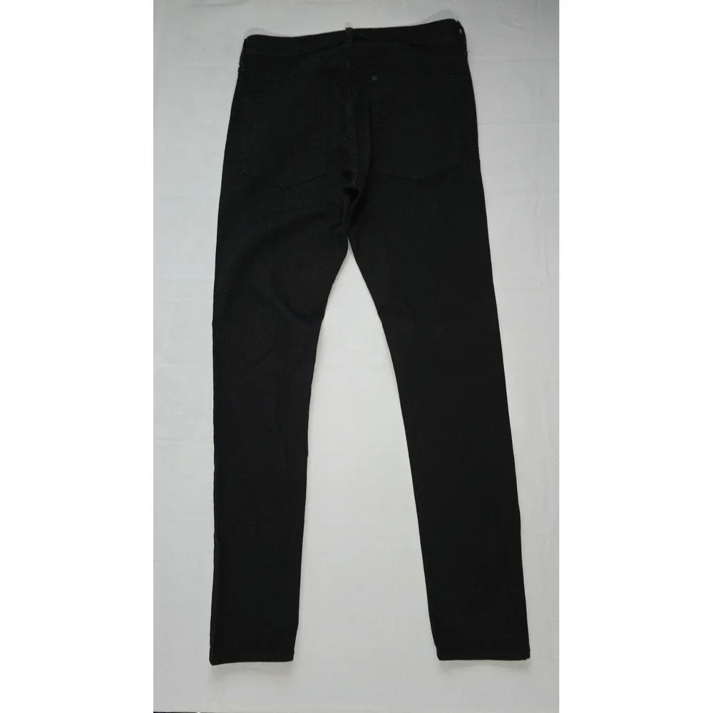 H&M &Denim Mens Super Skinny Jeans Black Size 32 Stretch Low Rise